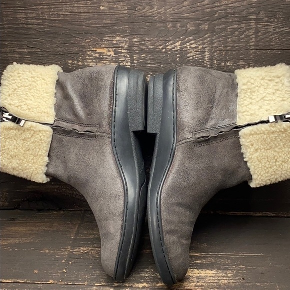 David Tate Faux Shearling Shirt Boots Size 7.5M - Picture 3 of 7